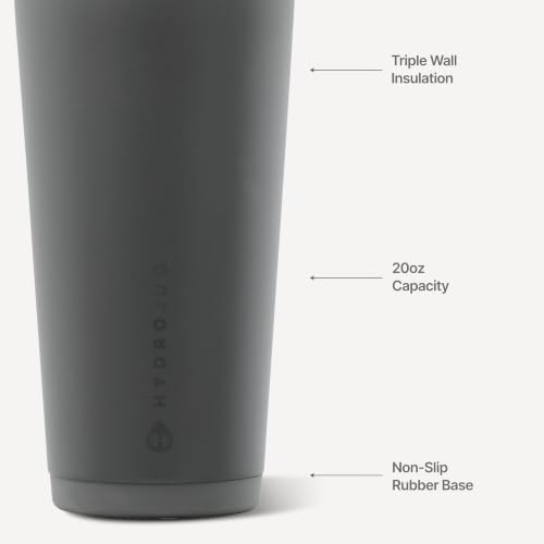 HydroJug Everyday Tumbler 20 oz, Ceramic-Lined Straw Cup, Stone