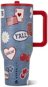HydroJug Traveler 32oz, Insulated Tumbler with Handle & Straw, American Honey