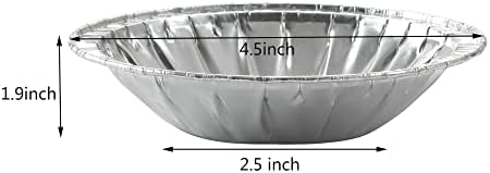 Waytiffer 100 Pack - Pie Pans 4 inch,Mini Pie Tins HEAVY-DUTY Disposable Aluminum Foil Tart/pie Pans for Baking Easily Stack & Store, Freeze & Reheat