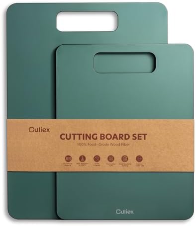 Wood Fiber Cutting Board Set of 2, Dishwasher Safe, Non-Toxic, BPA-Free
