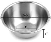 Fox Run Stainless Steel Small Mixing Bowl, 7.25 x 7.25 x 3.75 inches, Metallic