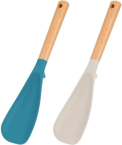 2 Pack Silicone Cooking Spoon for Nonstick Cookware, Silicone Spatula Spoon