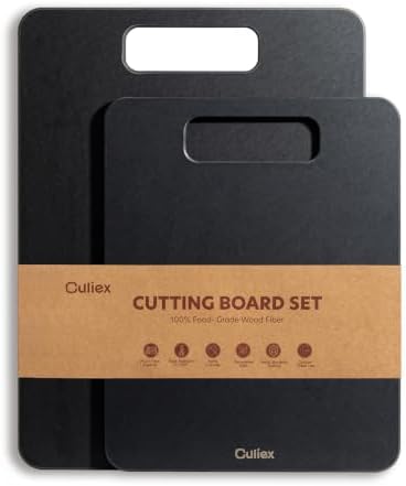 Wood Fiber Cutting Board Set of 2, Dishwasher Safe, Non-Toxic, BPA-Free