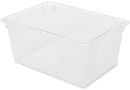 Rubbermaid Commercial Products Polycarbonate Food Storage Box/Tote, 16.5 Gallon, Clear, for Restaurant/Kitchen/Cafeteria
