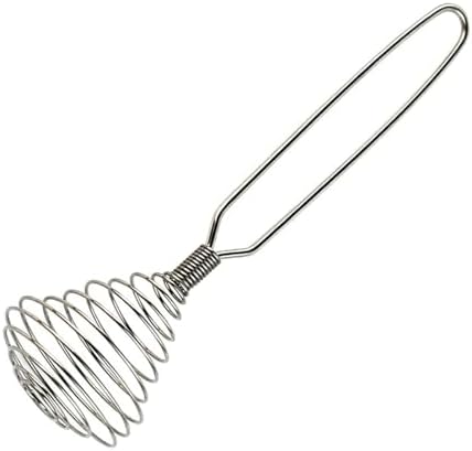 Stainless Steel Spring Coil Whisk 1 Pack, Wire Whip Egg Beater, Kitchen Cookware Hand Mixer For Cooking, Mixing, Blending, Beating, Stirring, 8.7 Inch