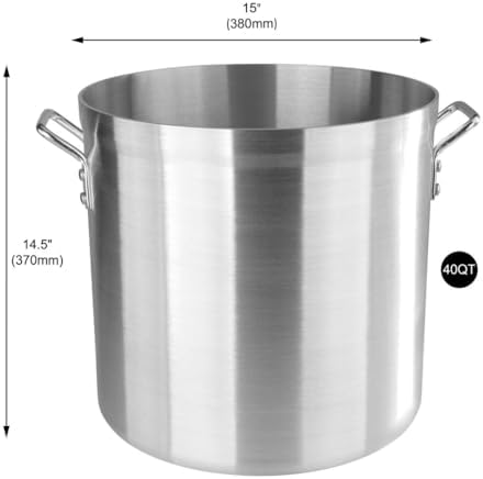New Star Foodservice 40 Qt Aluminum Stock Pot, No Cover