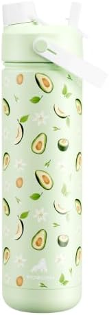 POWCAN 26 oz Insulated Water Bottle: 2-in-1 Straw and Spout Lid, Leak-proof