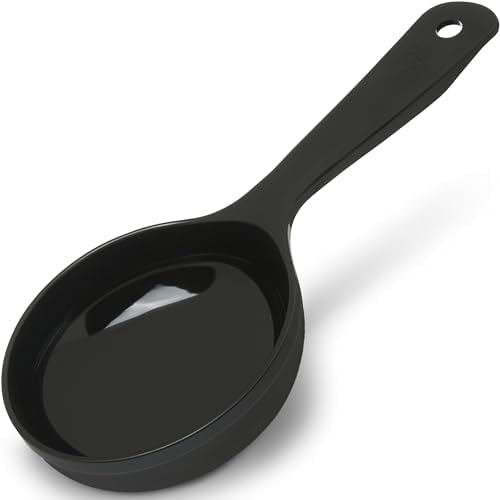 Carlisle FoodService Products 493003 Measure Miser Solid Short Handle Measuring Spoon, 6 Ounces, Black (Pack of 12)