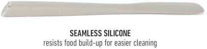 Calphalon Edge Jar Scraper, 9-Inch Silicone Jar Spatula, Flexible Cleaning Scraper for Jars, Bottles & Containers, Slim Heat-Resistant Nonstick-Safe Kitchen Tool, Taupe
