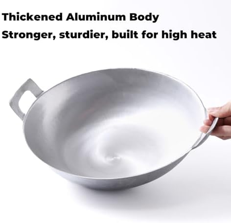 Kawali Filipino Wok, 13 in Aluminum Double-Handle Pan