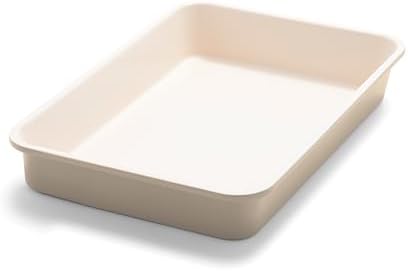 GreenPan Bakeware 13” x 9” Rectangular Cake Pan, Ceramic Nonstick Baking Pan, PFAS Free, Scratch Resistant, Bake & Roast Ovenware, Cream White
