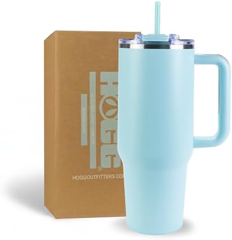 Hogg Big Swig 40oz Tumbler with Handle and Straw - Marina Mist, 40 oz Tumbler, Insulated Cup with Handle, 40oz Water Bottle with Straw, Thermal Cups, Leak Proof Lid, Travel Mugs, Stainless Steel