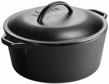 Lodge Cast Iron Dutch Oven with Loop Handle, Oven-Safe, 5 Quart