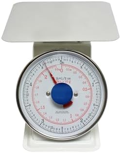TrueCraftware- 5 lb. Mechanical Kitchen Flat Platform Weighing Food Scale- Heavy Duty Portion Control Mechanical Kitchen and Food Scale Industrial Dial Scale for Kitchens and Restaurants