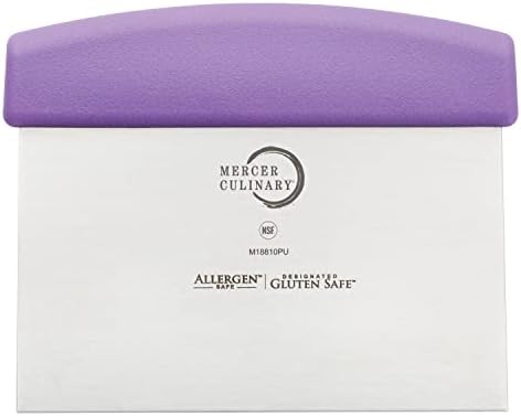 Mercer Culinary Millennia Bench Scraper, 6-Inch x 3-Inch Blade, with Purple Handle,