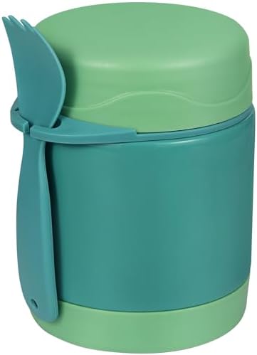 10oz Soup Thermo for Hot Food Kids,Lunch Thermo Kids Food Jar with Spoon Hot Insulated Food Containers,Leak Proof Stainless Steel Wide Mouth Lunch Thermo Jar for School(Green)