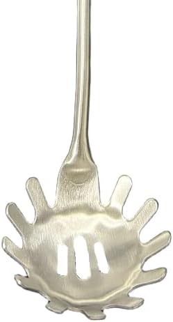 Pasta Spoon Server 304 Stainless Steel Slotted Spaghetti Ladle Kitchen Colander and Strainer Scoop Cooking Utensils Heat Proof Strong Sturdy Easy to Clean