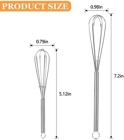 NileHome Mini Whisks Stainless Steel Whisk Set - 5" 7"