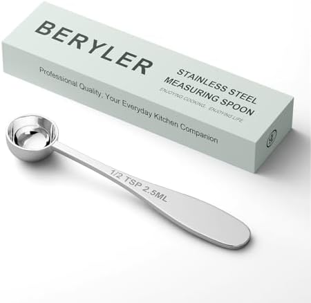 1PCS 1/2TSP(2.5ML) Measuring Spoon, 18/8(304) Stainless Steel Tablespoon