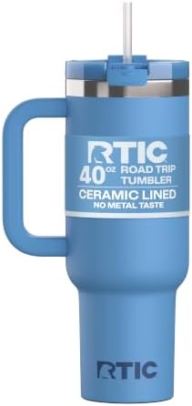 RTIC 40oz Road Trip Tumbler, Insulated, Ceramic Lined, Denim