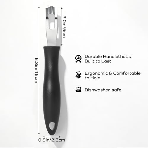 Channel Knife Lemon Peeler Zester-Garnish for Cocktail Mixers- Triangular, V-Shaped Stainless Steel Professional Grade Bar Tool-Fruit Peeler Zester (Peeler A)