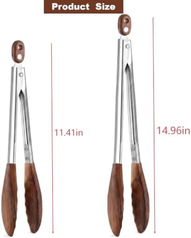 Wooden Tongs 2-Pack 13.5" & 10"