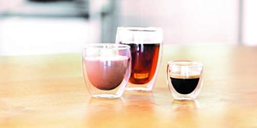 Bodum 2.5oz Pavina Double Wall High-Heat Borosilicate Glass, Set of 2, Clear, 2.5 oz (Pack of 4)