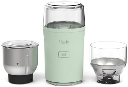 Martha Stewart Electric Coffee & Spice Grinder with Dual Bowls, Honeydew