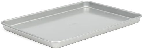 Martha Stewart Gallen 15 x 10 Inch Nonstick Carbon Steel Cookie Sheet – Silver, Durable Bakeware for Even Baking and Easy Cleanup