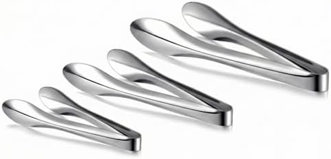 3 Pack Silver Polished Serving Tongs 9 Inch,12 Inch, 6 Inch