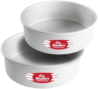 Fat Daddio's Anodized Aluminum Round Cake Pans, 2 Piece Set, 10 x 3 Inch