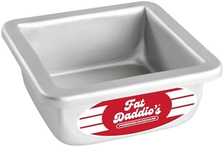 Fat Daddio's PSQ-442 Anodized Aluminum Square Cake Pan, 4 x 2 Inch