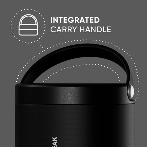 Hydrapeak 18oz Stainless Steel Vacuum Insulated Food Jar for Hot Food and Cold Food, Wide Mouth Leak-Proof Soup Jar for Adults, 10 Hours Hot and 16 Hours Cold (Black)