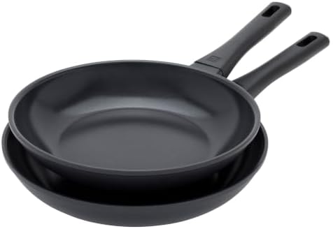 ZWILLING Madura Plus Ceramic 2-pc Fry Pan, Titanium-Reinforced Ceramic Nonstick Frying Pan, Aluminum Skillet, Dishwasher Safe Cookware, Matte Black