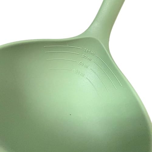 Beille 5pc Beech Wood and Silicone Kitchen Utensils Set Meal Prep Cooking Baking Supplies Home Essentials, Olive Green