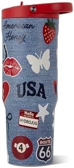 HydroJug Sport 32 oz Insulated Stainless Steel Water Bottle, American Honey