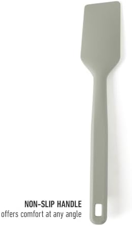 Calphalon Prime Silicone Scraper, Flexible Kitchen Scraper Spatula for Baking, Mixing & Nonstick Cookware, Heat-Resistant Durable Scraping Tool with Ergonomic Handle, Taupe