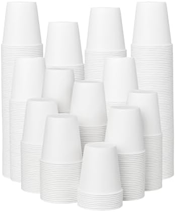 600 Pack 3 oz Paper Cups, Small Coffee Cups, Disposable Mini Bathroom Mouthwash Cups, Suitable for Party, Picnic, Travel, and Events