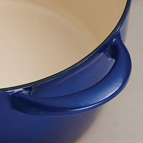 Tramontina Enameled Cast Iron Tall Dutch Oven Pot with Lid, Large 7-quart, Blue