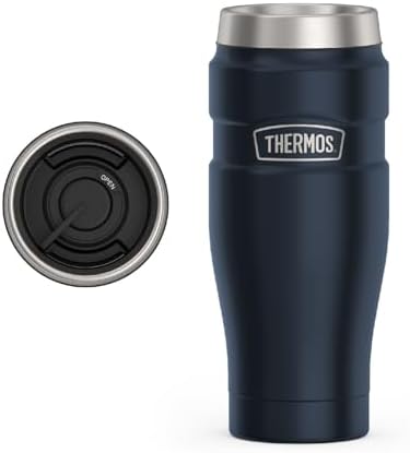 THERMOS Stainless King Stainless Steel Tumbler, 16oz, Midnight Blue
