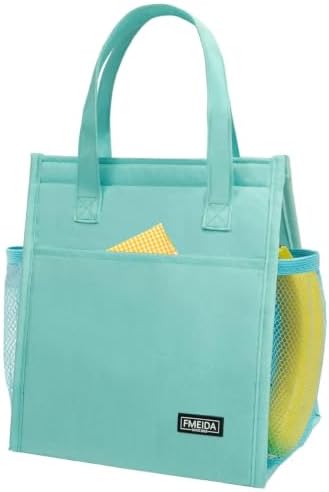 Fmeida 9L Insulated Lunch Bag Women, Reusable Cooler Tote Thermal Snack Bag