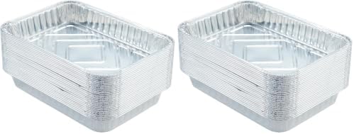 Waytiffer 20Pack Drip Pans Compatible with Weber Grills Spirit Gas Grills, Q Grills, Genesis and Genesis II LX 200 300 Series,Disposable Aluminum Foil BBQ Grease Trays, 8.5 x 6 Inch (Pack of 2)