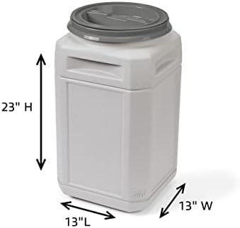 Mighty Tuff Airtight Dog Food Storage Container – 13 Gal, up to 54 lb Capacity – Cat and Dog Food Container with Twist Lid & Handles – BPA-Free, Made in USA