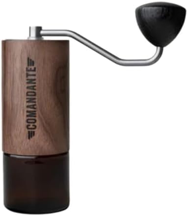 COMANDANTE C40 MK4 Nitro Blade Liquid Amber/Stainless Steel Coffee Grinder, Silver/Brown, Silver/Brown