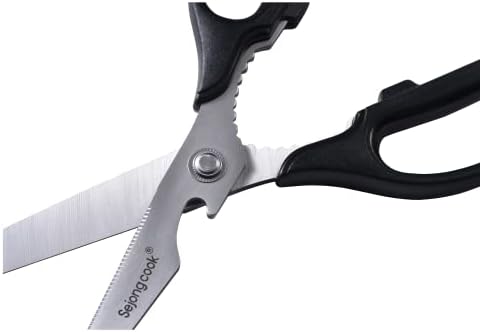 All-Purpose and Quality Kitchen Safe Scissors for Food, Kalbi Meat Cutting Shears, Rib, Meat, Korean Style Grill Food Heavy Duty Durable 3T Stainless Steel, Korean BBQ (250mm - 9.85 Inch)