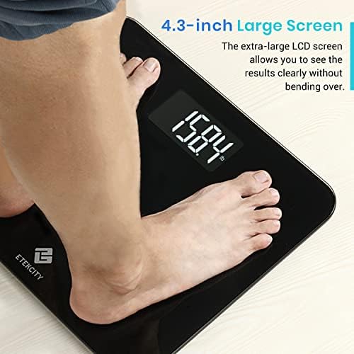 Etekcity Digital Body Weight Bathroom Scale, 440 lb Extra Wide Platform