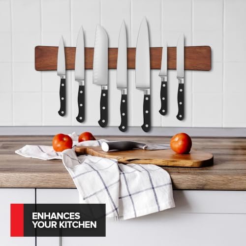 Modern Innovations Magnetic Knife Holder, 18 Inch, Acacia Wood