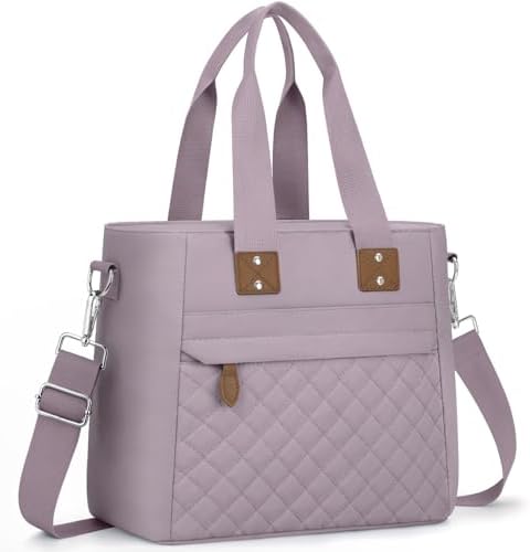Capolo Lunch Bag for Women,Large Insulated Lunchbox Tote Reusable,L-Purple