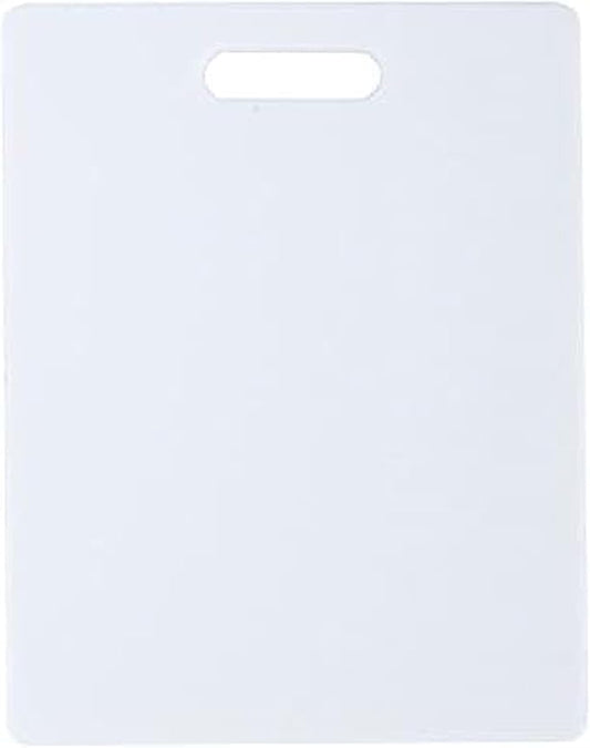 FARBERWARE Reversible Plastic Cutting Board, 8x10 Inch, White, Dishwasher Safe, Non-Porous and Durable for Chopping, Slicing, Prep, Easy to Store