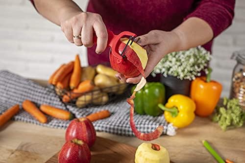 Kuhn Rikon Potato Peelers (Set of 2) with Carbon Steel Blade. Vegetable Peeler. Light Speed Peeler. Ideal for Left or Right-Handed Cooks. Red and Green